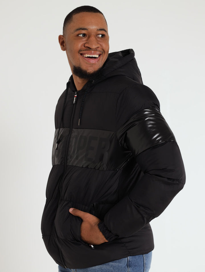 Locke Puffer Jacket - Black