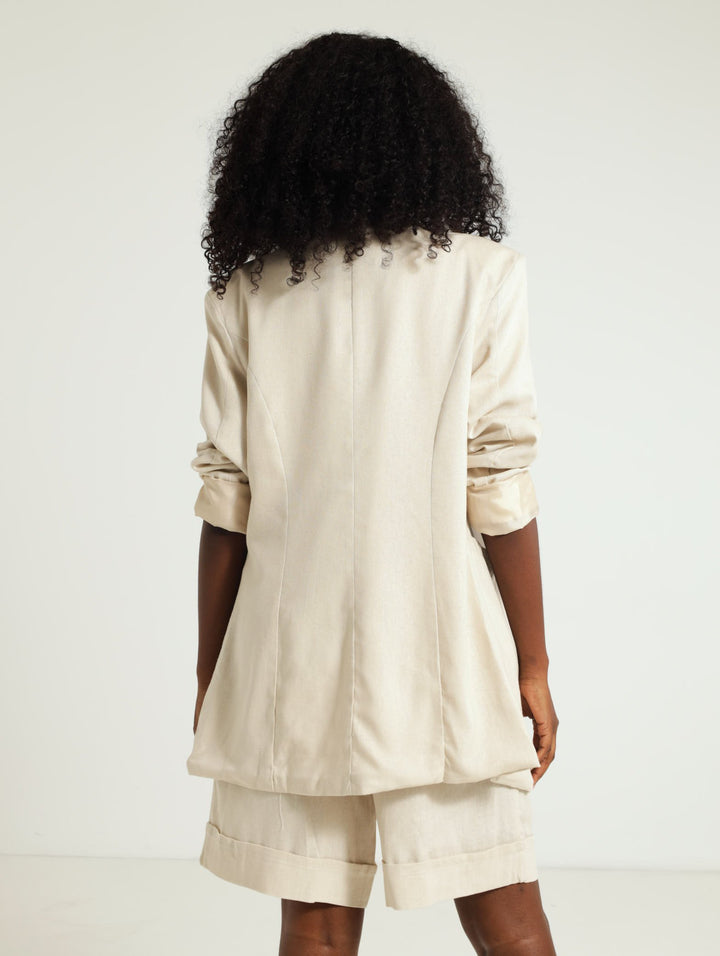 Linen Blazer - Cream