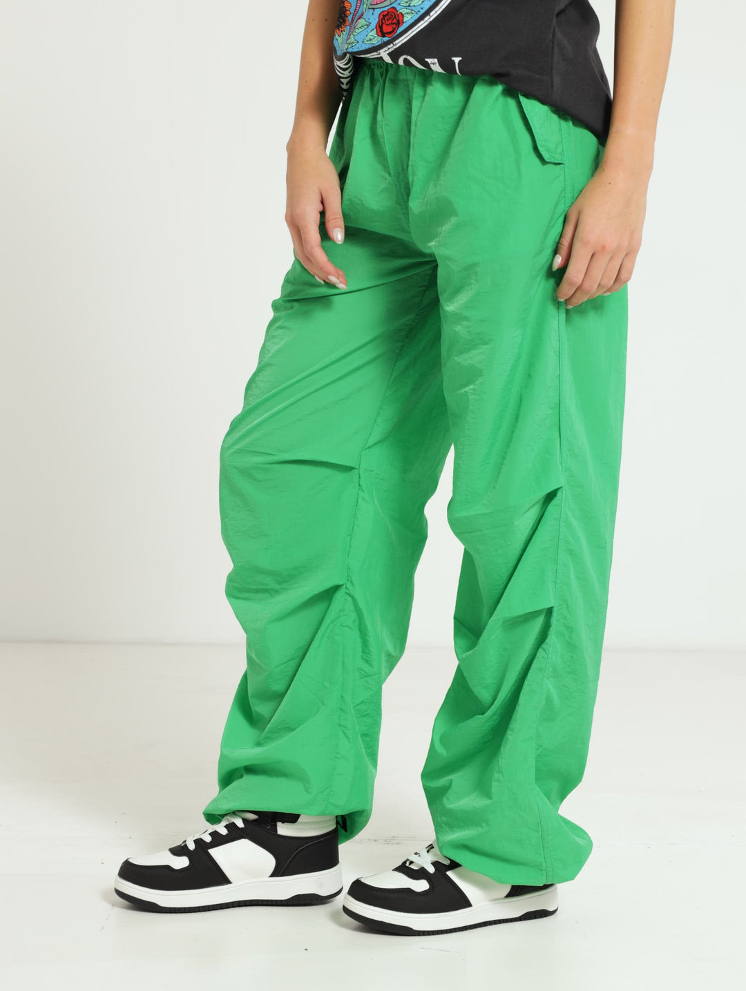 Taslon Parachute Pants - Green