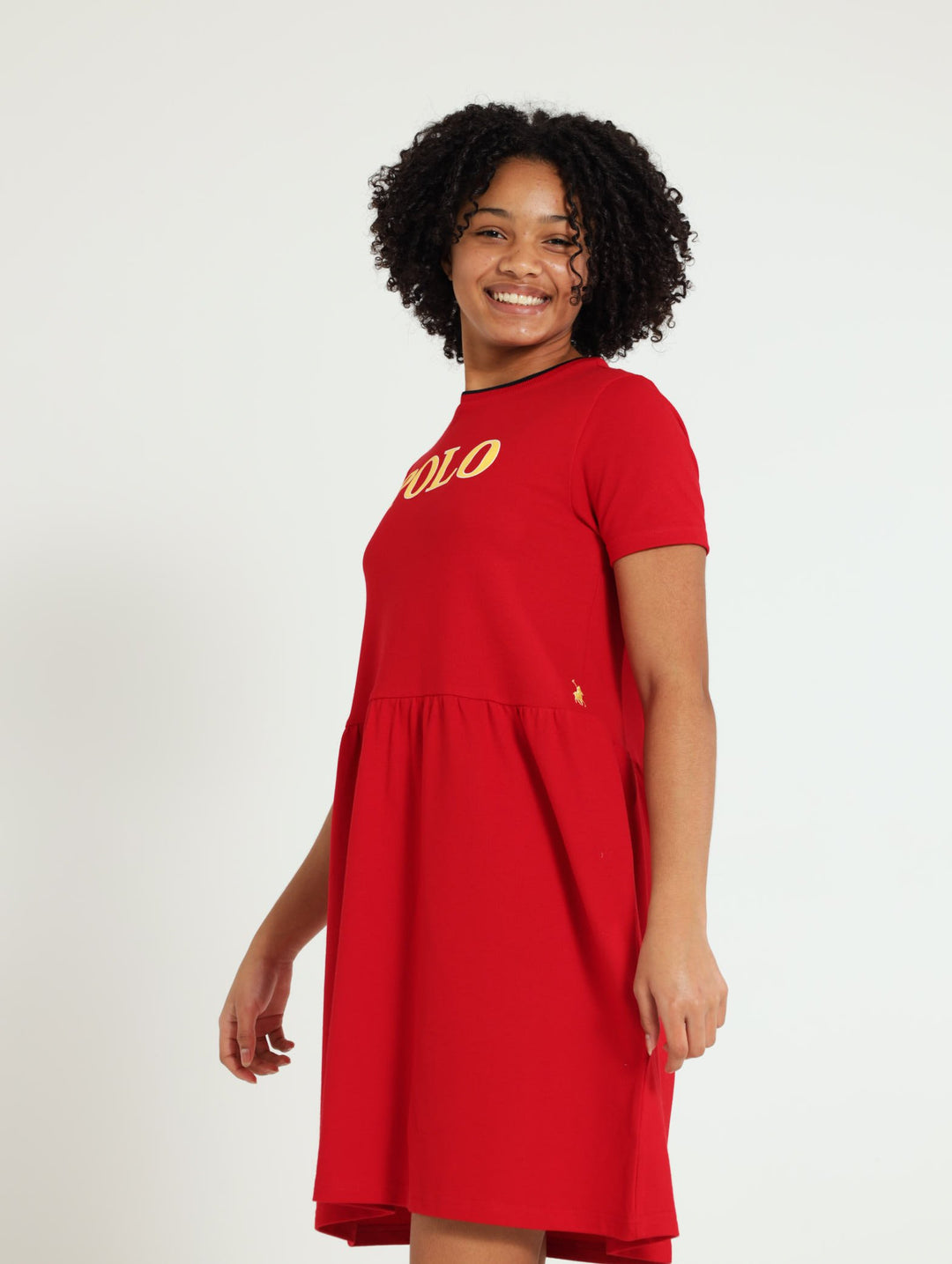 Girls Dakota Golfer Dress - Red