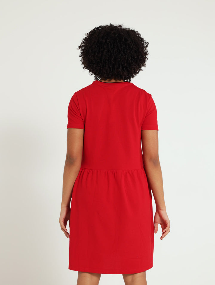 Girls Dakota Golfer Dress - Red