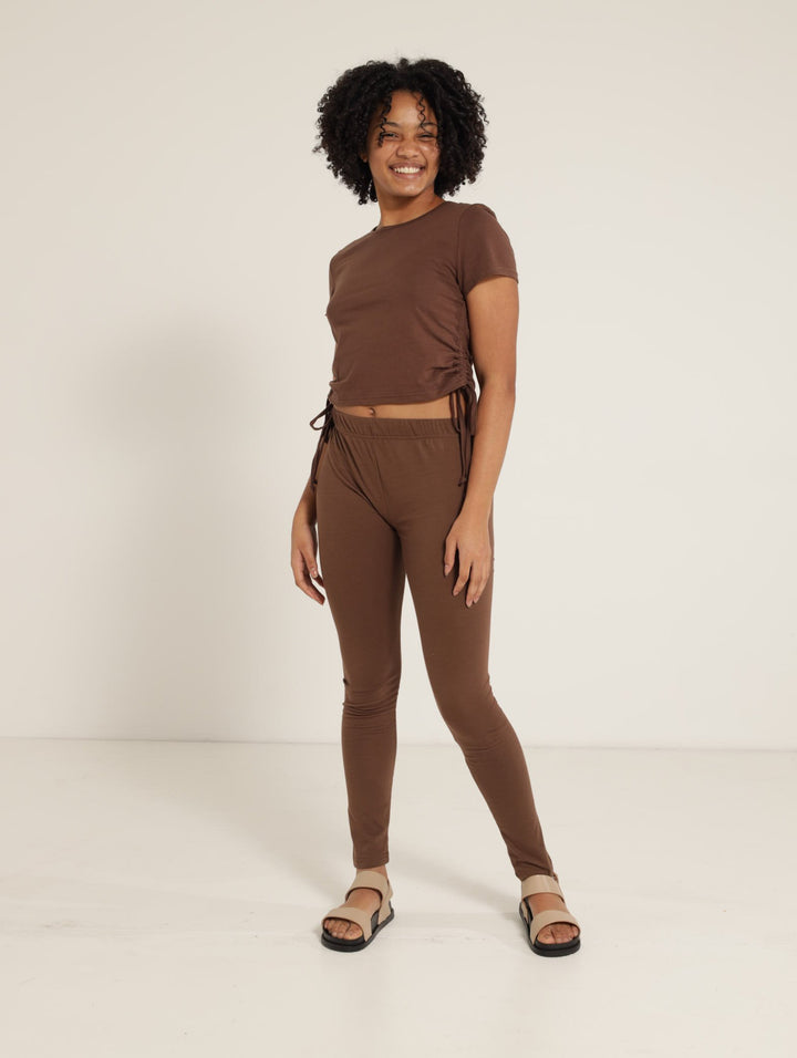 Girls Value Legging - Brown