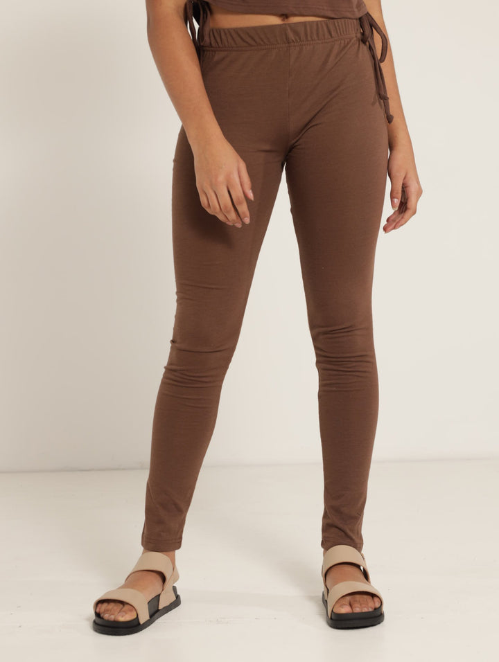 Girls Value Legging - Brown