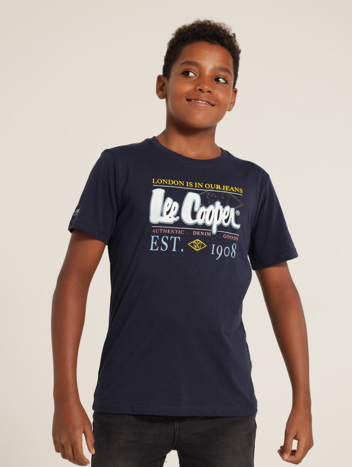Boys Gary Kids Tee - Navy