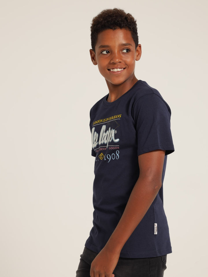 Boys Gary Kids Tee - Navy