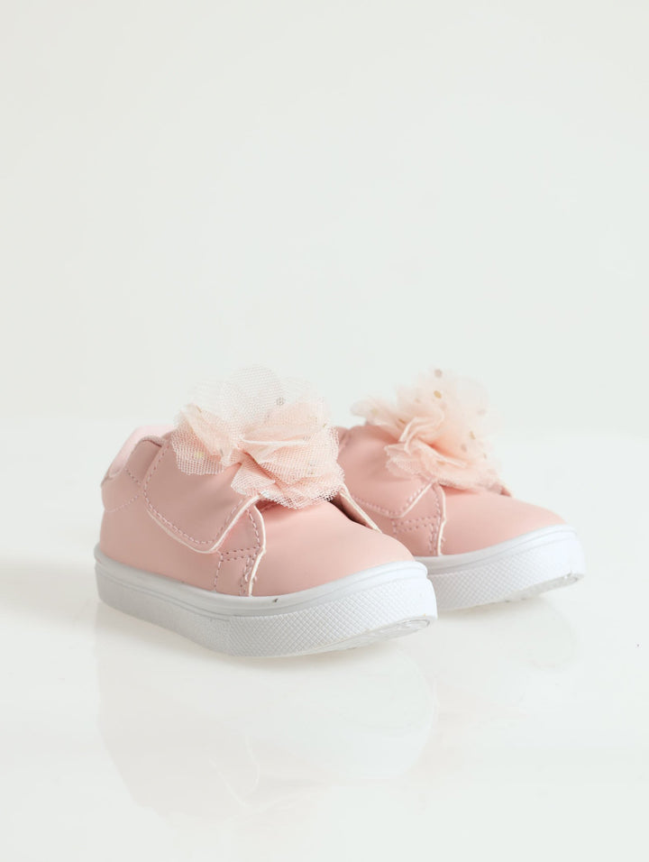 Baby Girls Chiffon Bow Sneaker - Pink