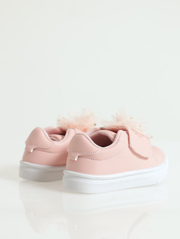 Baby Girls Chiffon Bow Sneaker - Pink