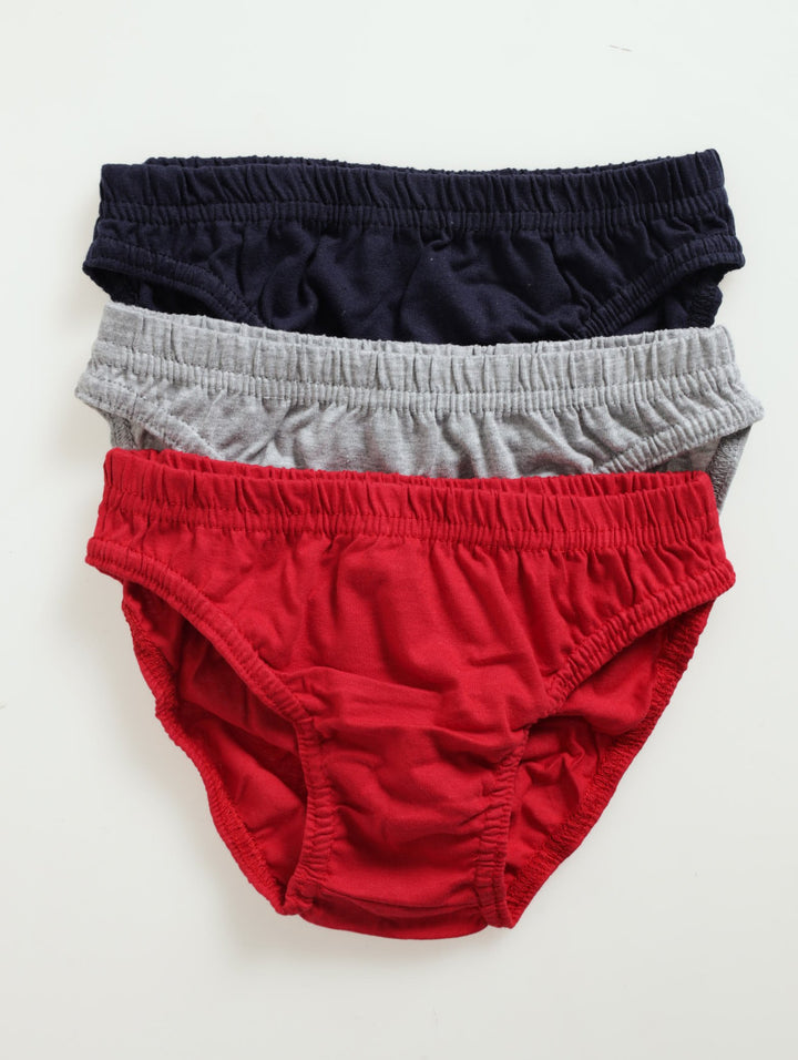 Pre-Boys 3 Pack Plain Briefs Value Pack