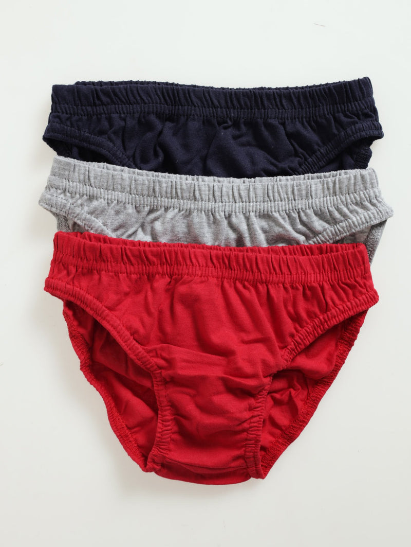 Pre-Boys 3 Pack Plain Briefs Value Pack