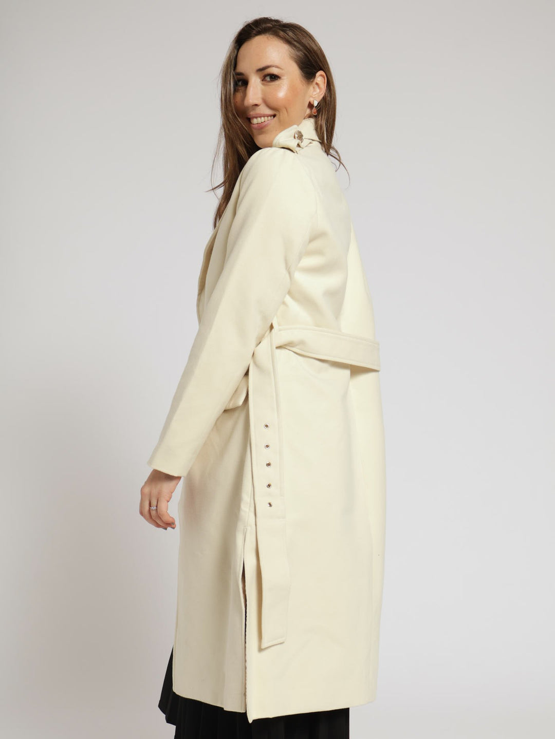 Belted Utility Coat - Stone