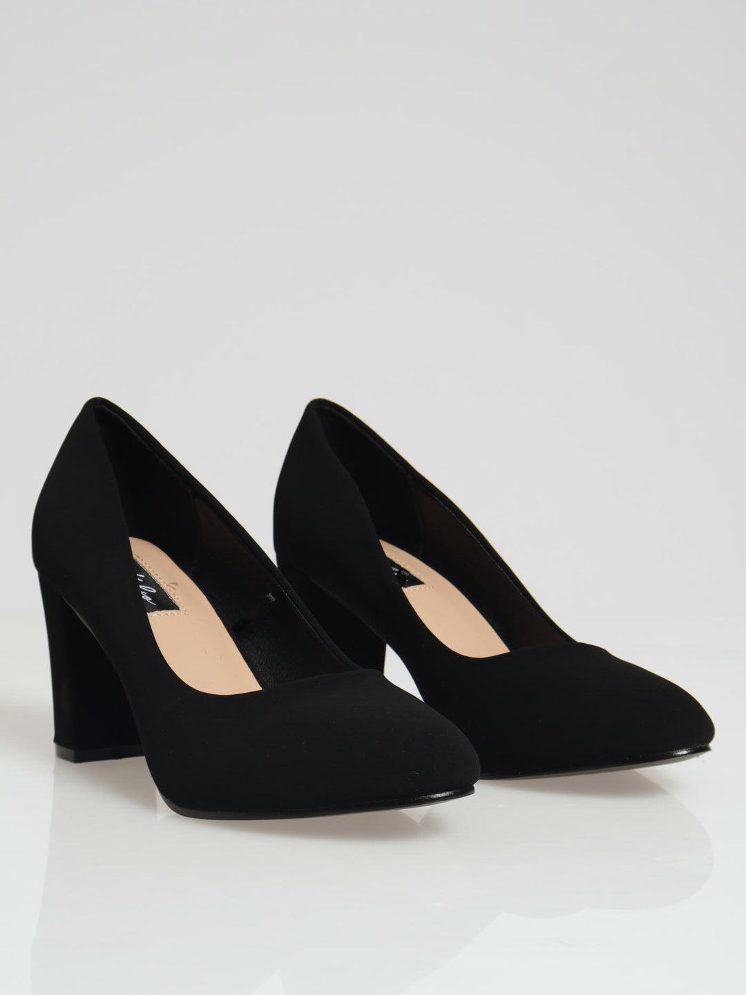 Ladies Almond Toe Block Heel Black – Edgars - Main Image