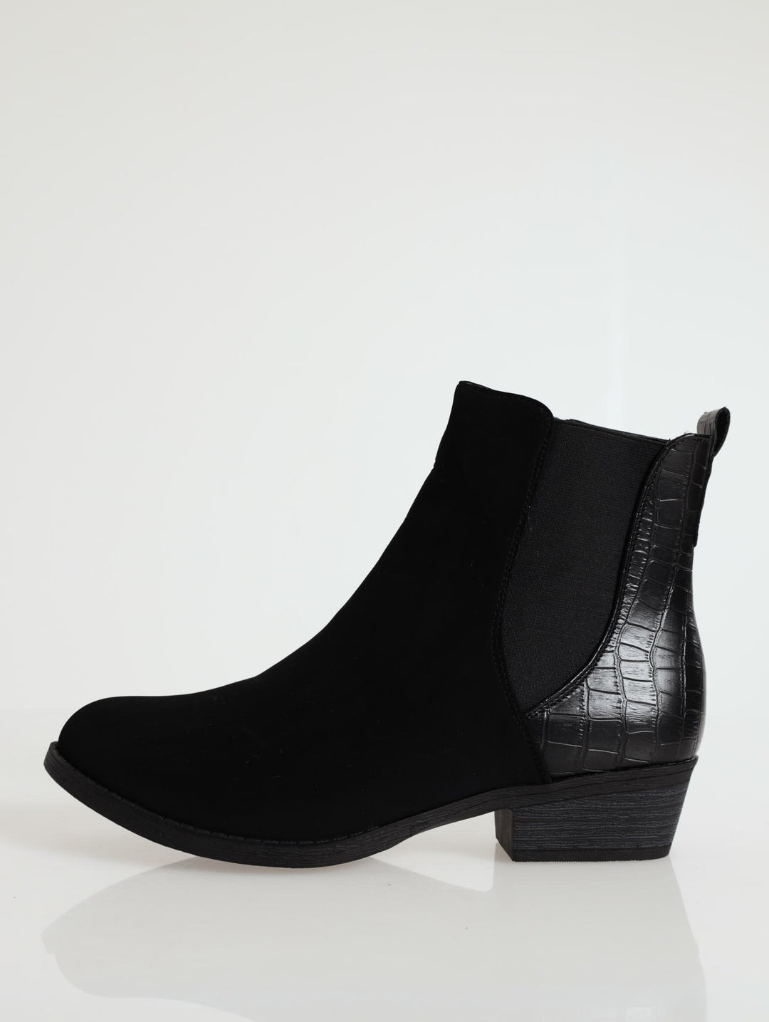 Fabric Chelsea Ankle Boot - Black