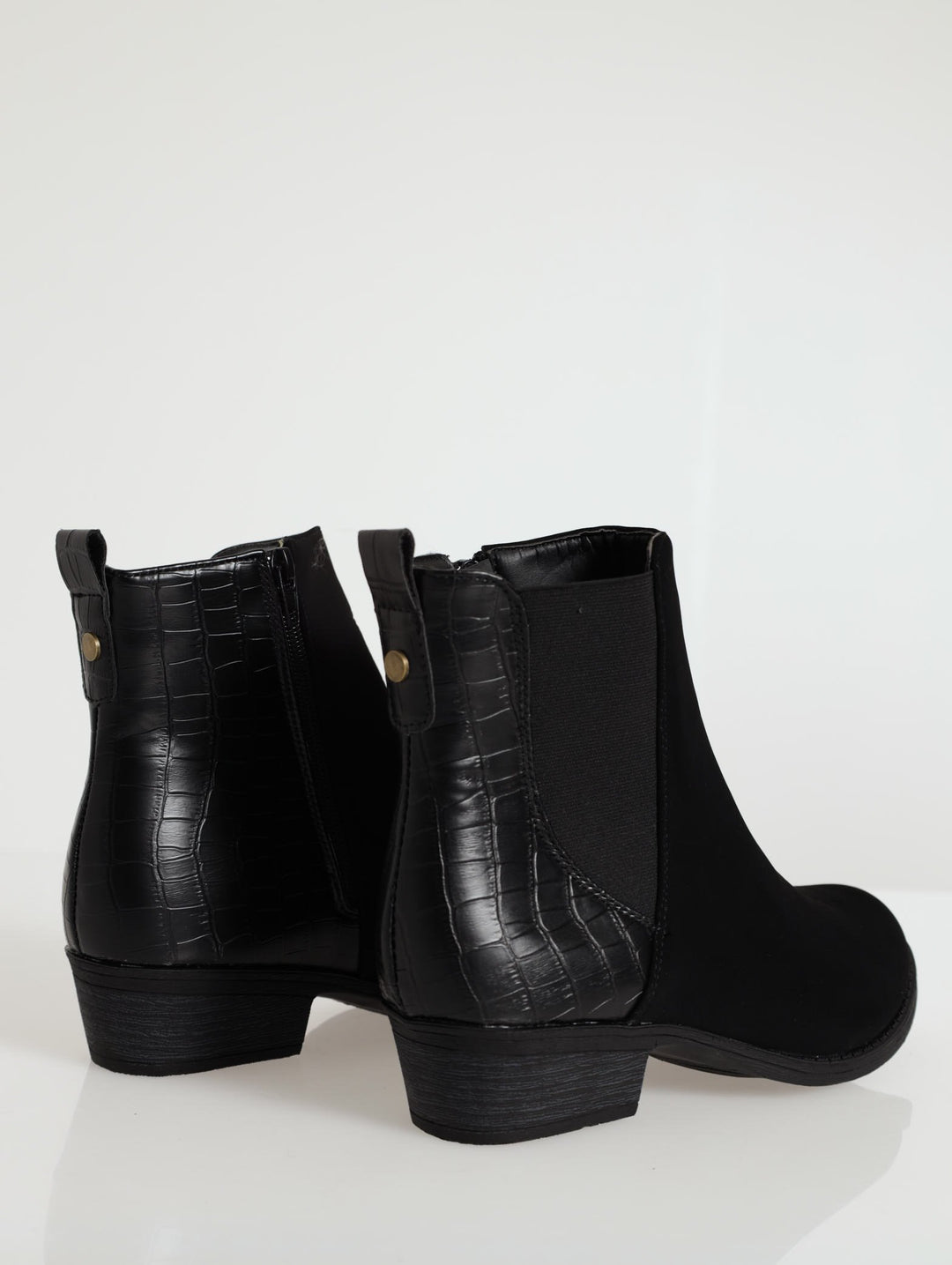 Fabric Chelsea Ankle Boot - Black