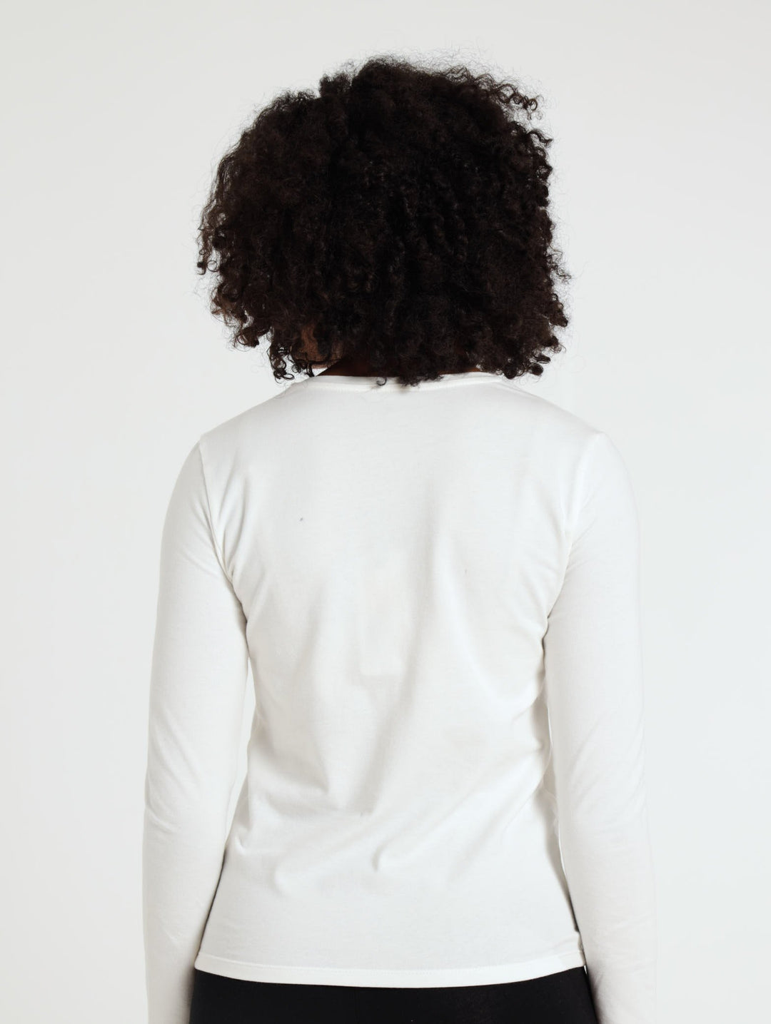 Long Sleeve Regular Fit Top - White