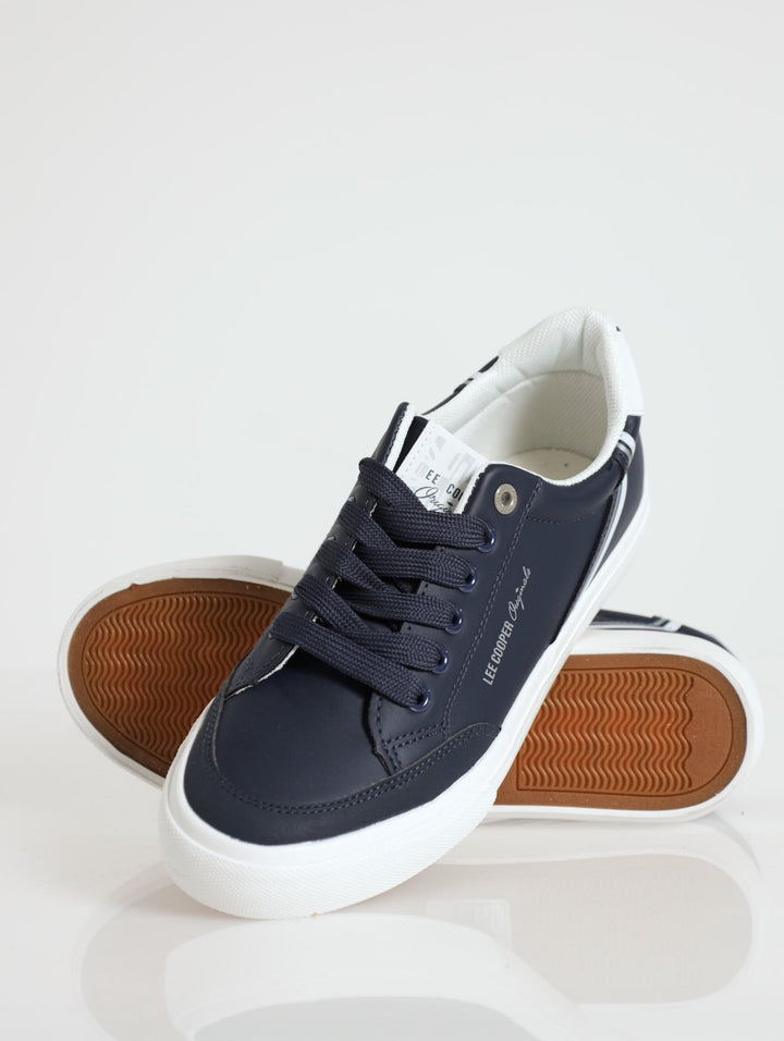Jimmy Low Cut Lace Up Sneaker - Navy