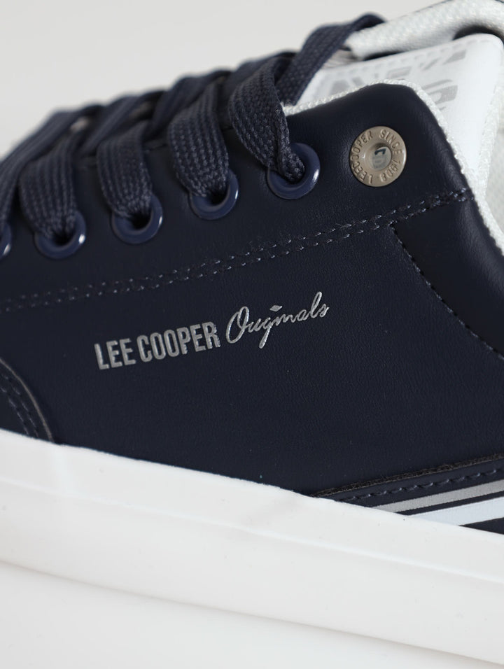 Jimmy Low Cut Lace Up Sneaker - Navy