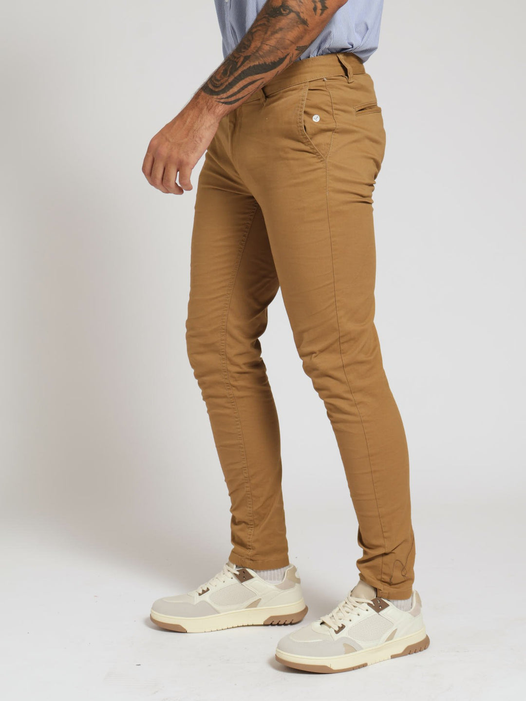 Mens Skinny Fit Chino Camel – Edgars