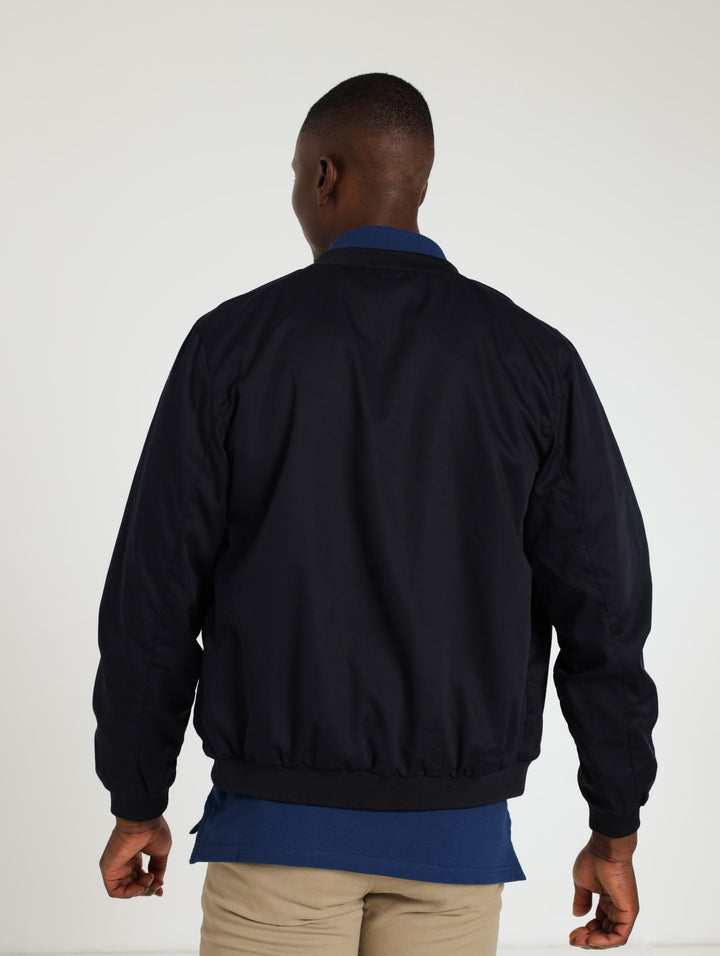 Formal Bomber Jacket - Navy
