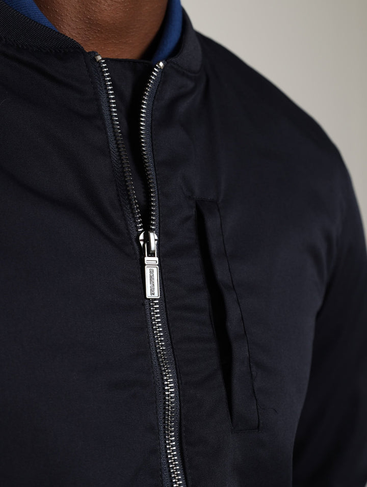 Formal Bomber Jacket - Navy
