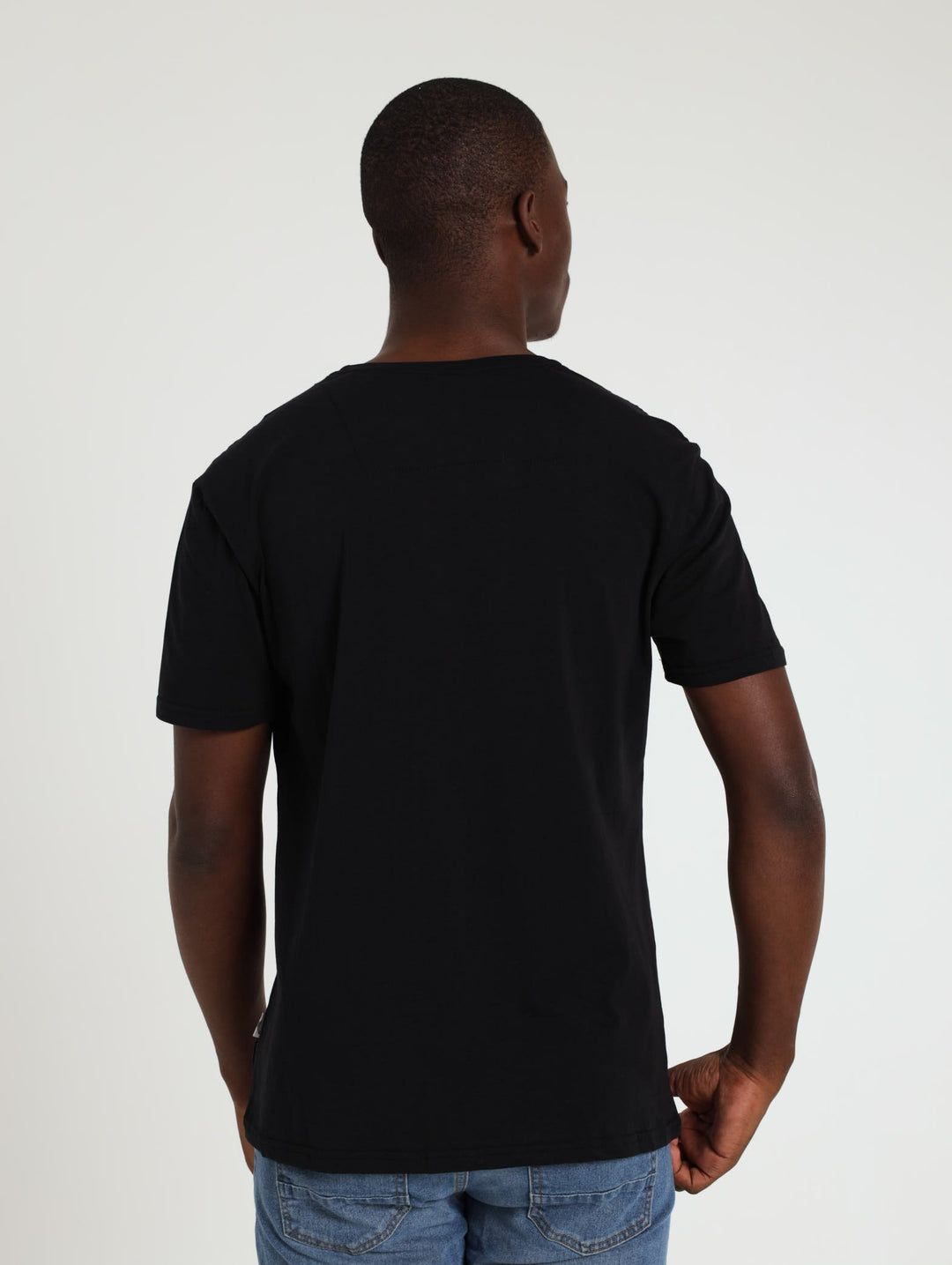 Textured High Density Print Tee - Black