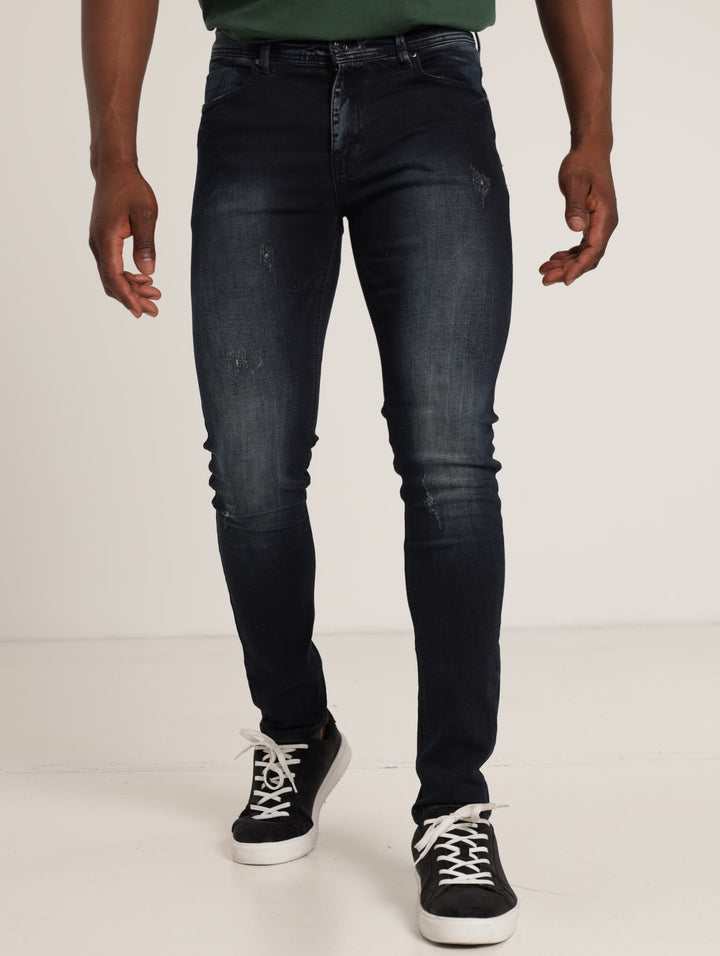 Tom Skinny Fit Denim Jean  - Blue/Black