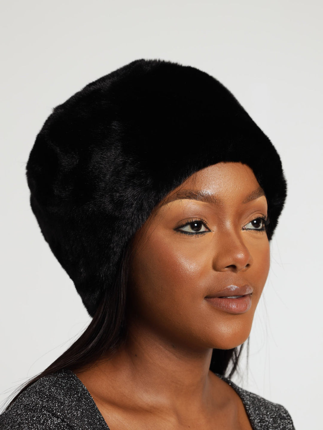 Faux Fur Hat - Black