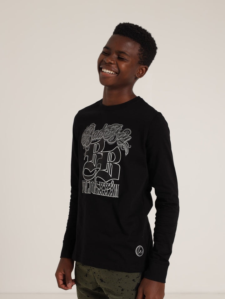 Boys Long Sleeve Tee - Black