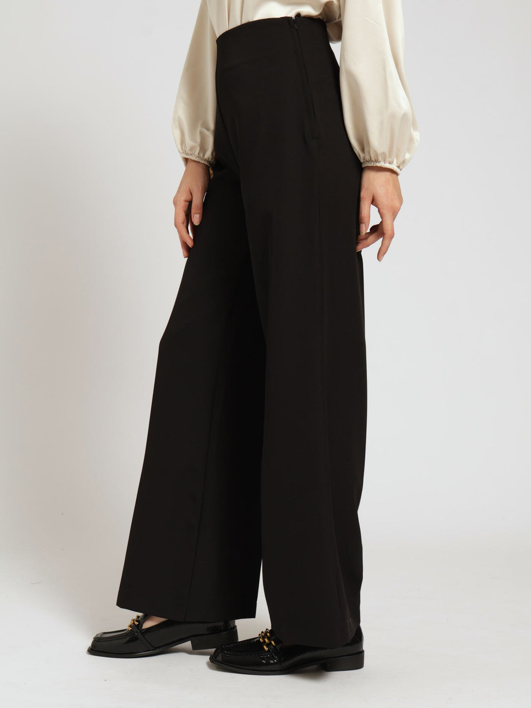 Classic Wide Leg Pants - Black