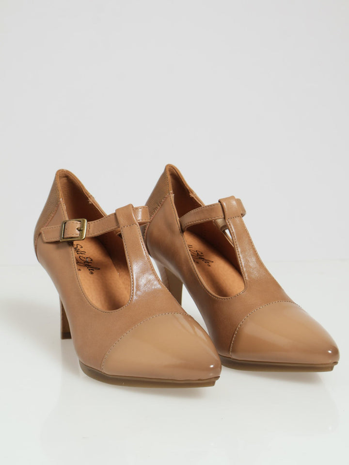 Soft Phoenix Mary Jane Heel - Dark Beige