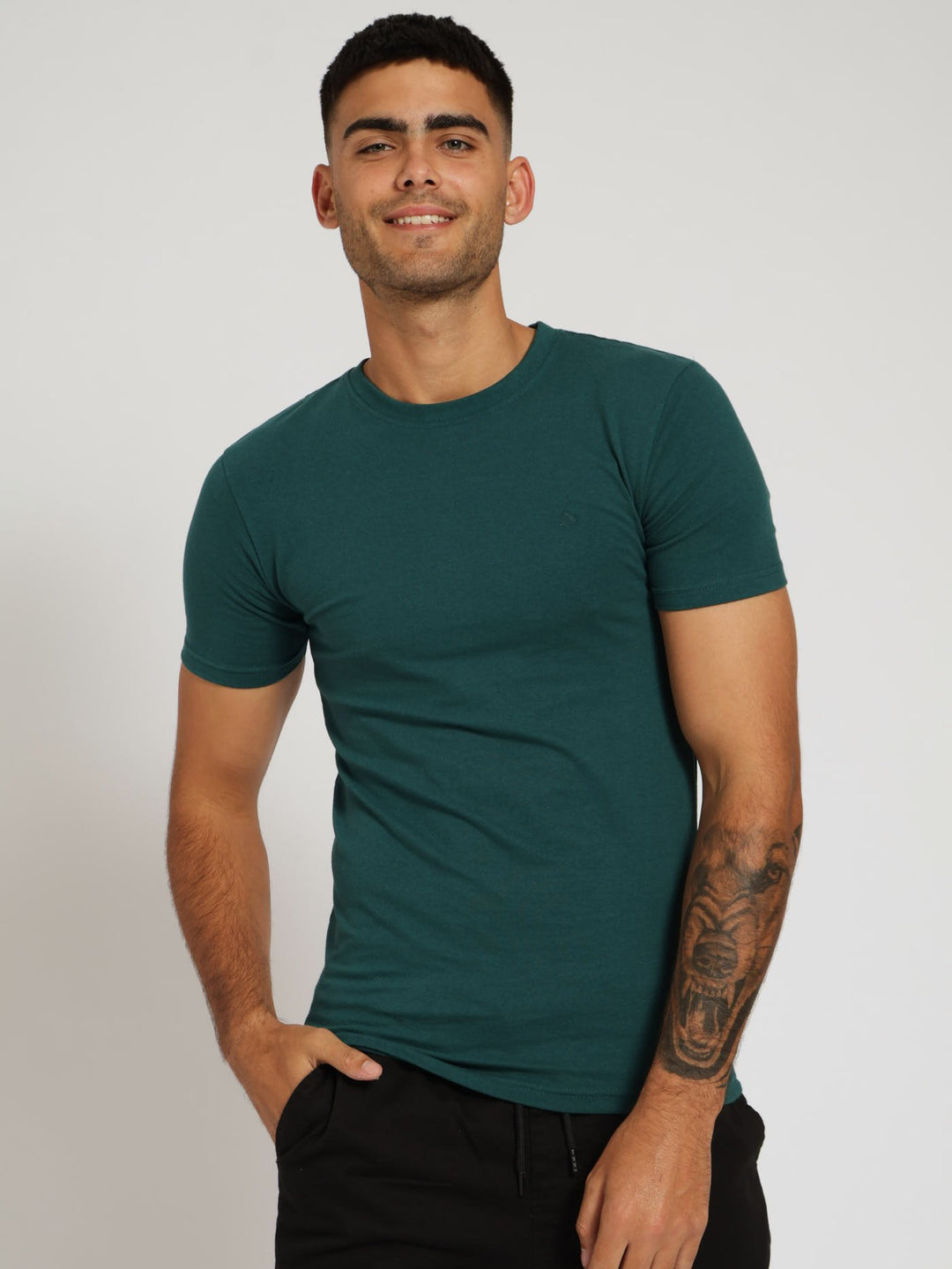 Mens Lycra Slim Fit Tee Teal – Edgars