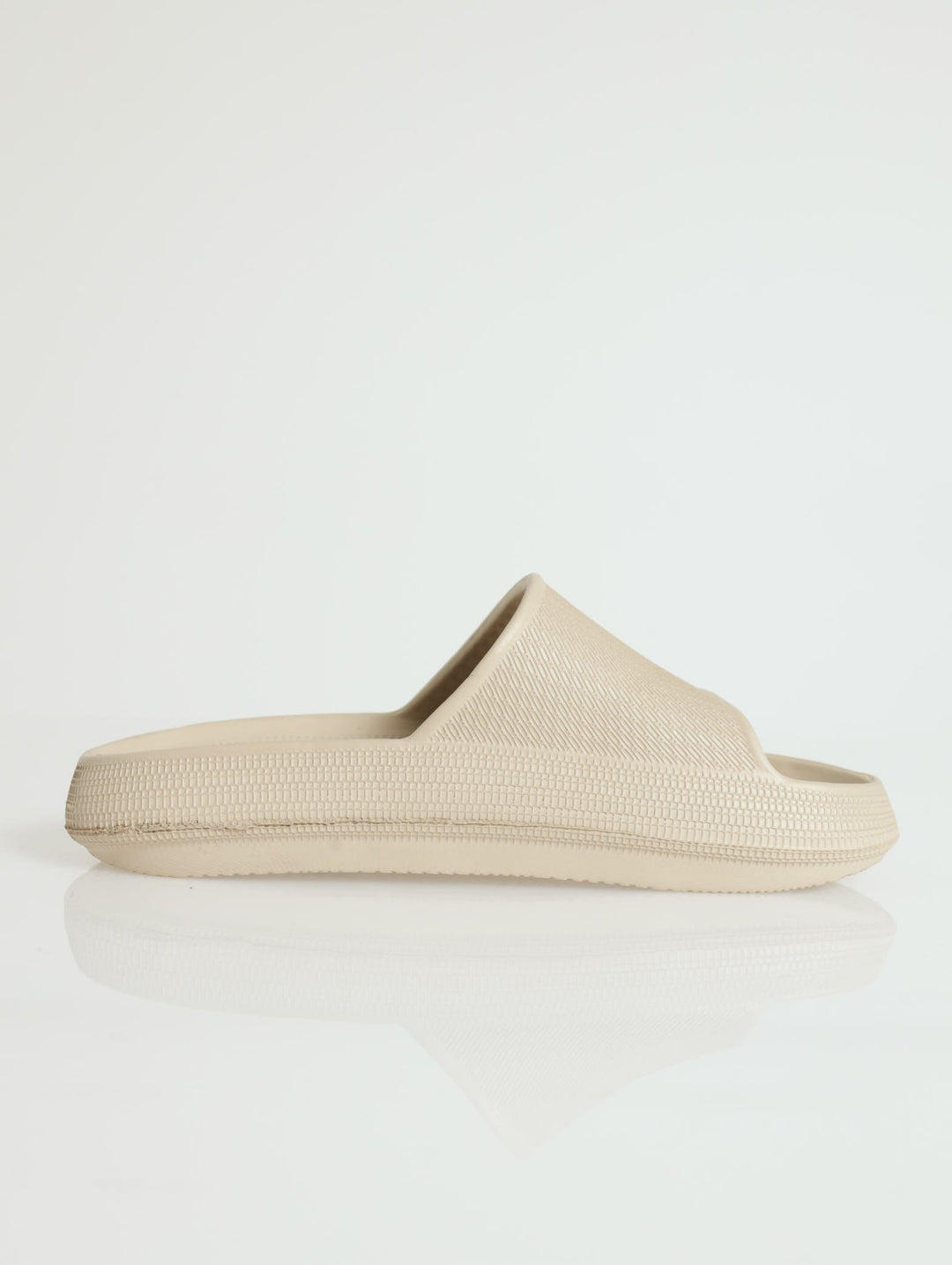 Textured Moulded Eva Slide Sandal - Stone