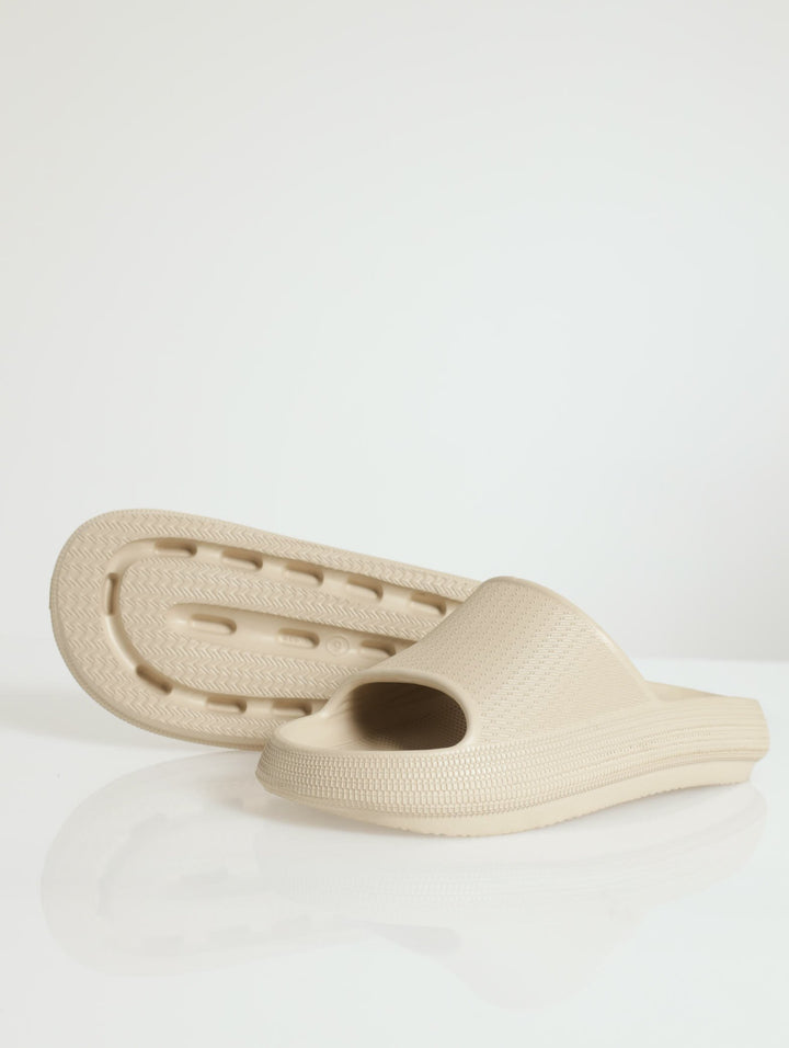 Textured Moulded Eva Slide Sandal - Stone