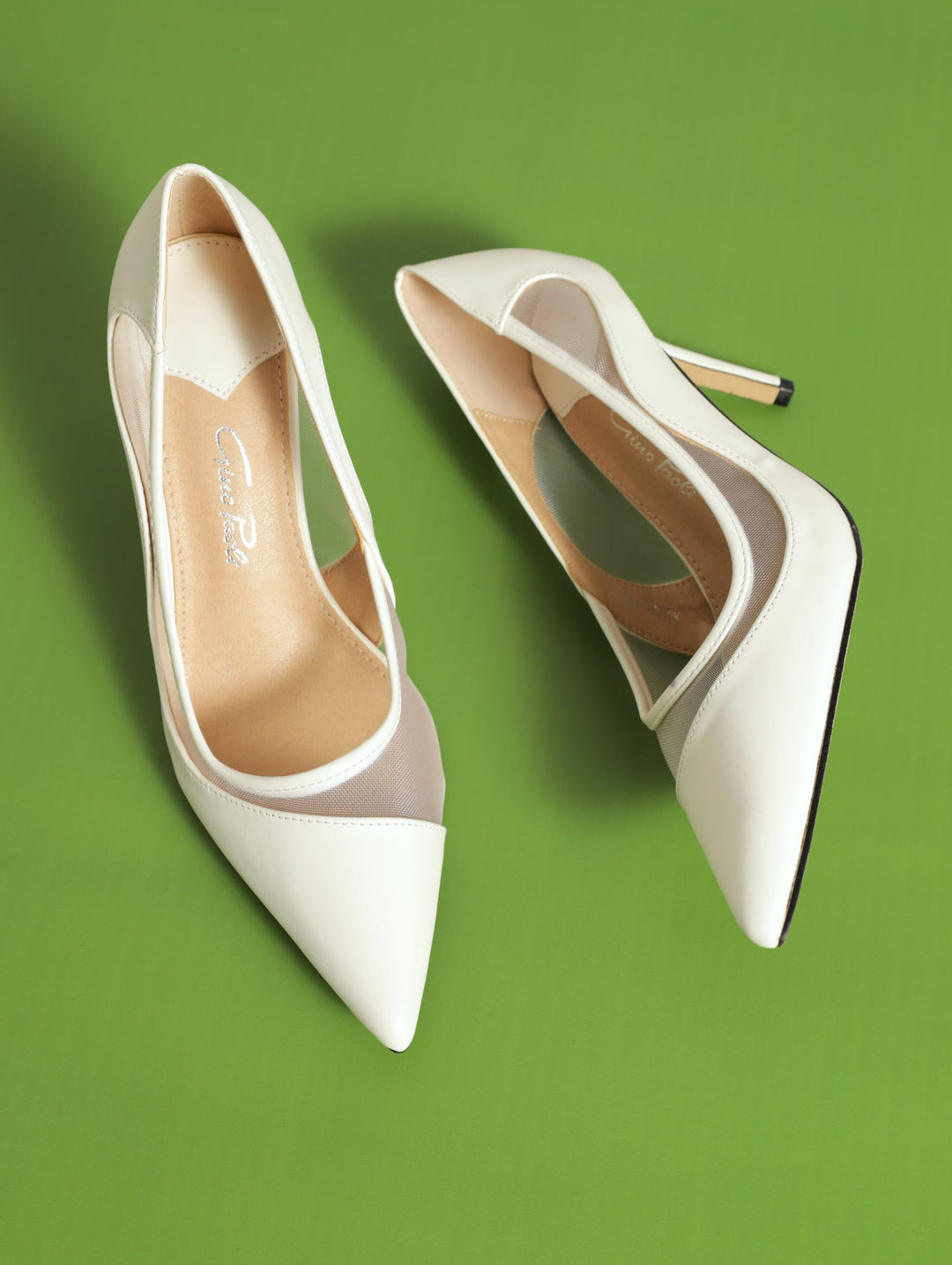 Bella Pointed Toe Stiletto Court Heel - Off White