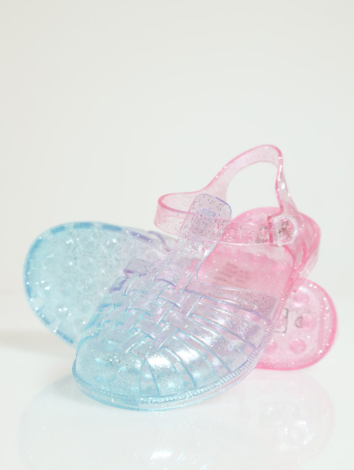 Pre-Girls Glitter Jelly Sandal - Blue