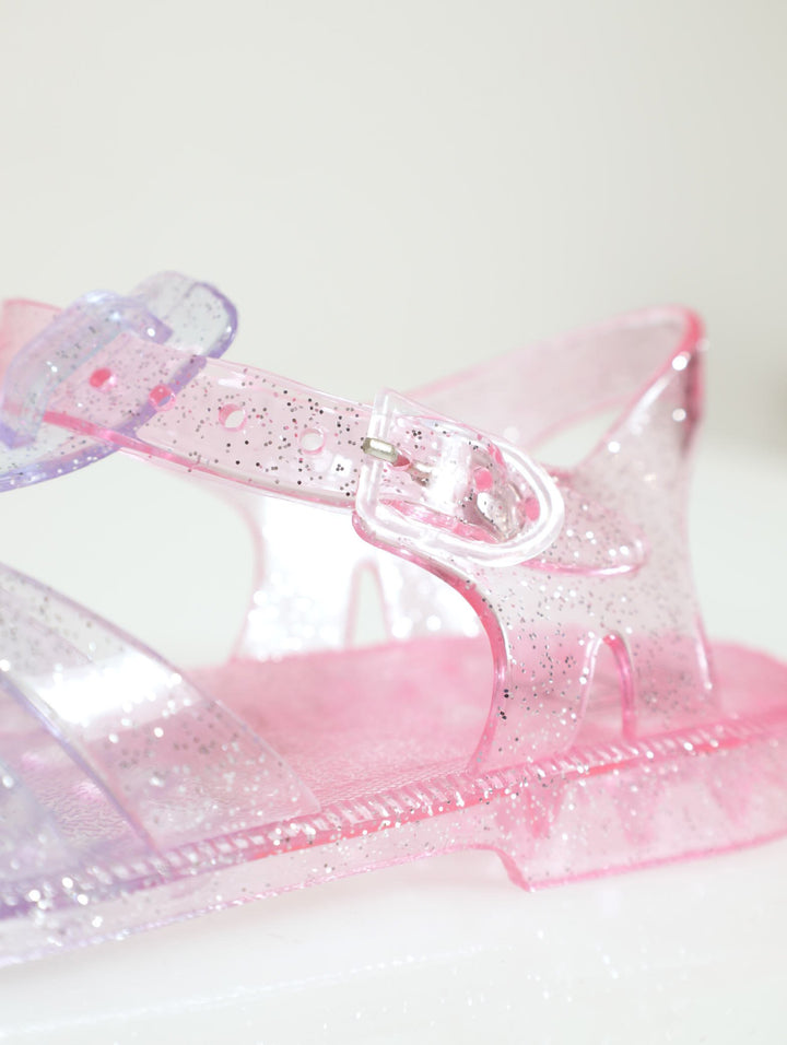 Pre-Girls Glitter Jelly Sandal - Blue