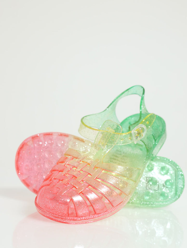 Pre-Girls Glitter Jelly Sandal - Pink