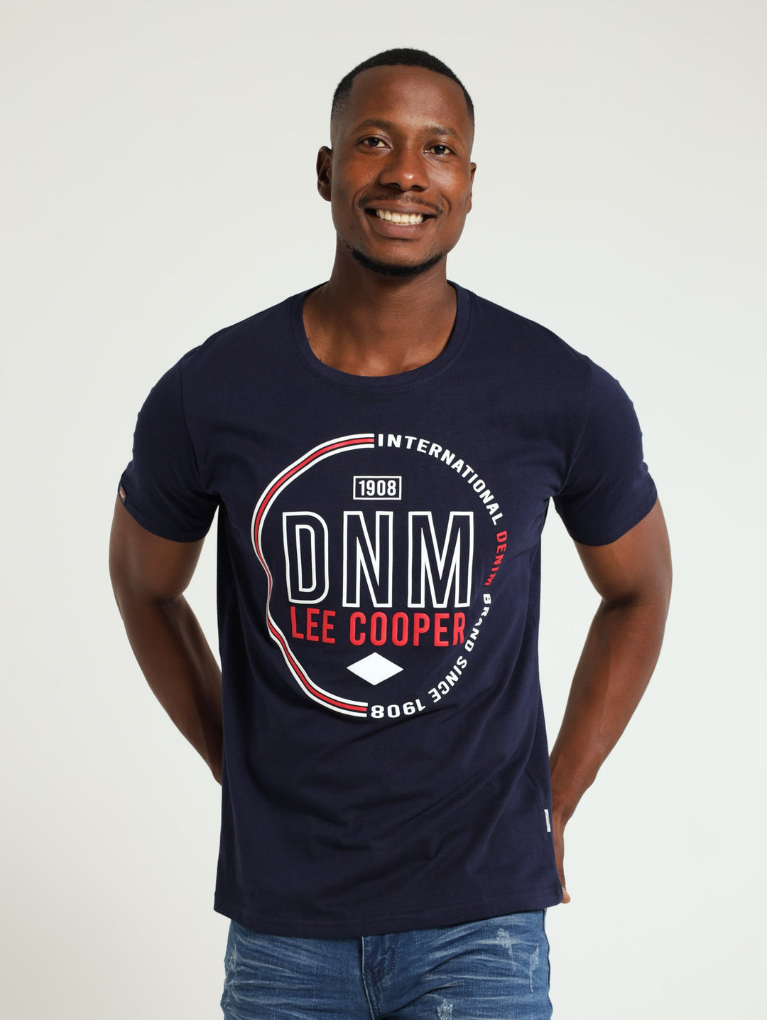 Trey Print Tee - Navy