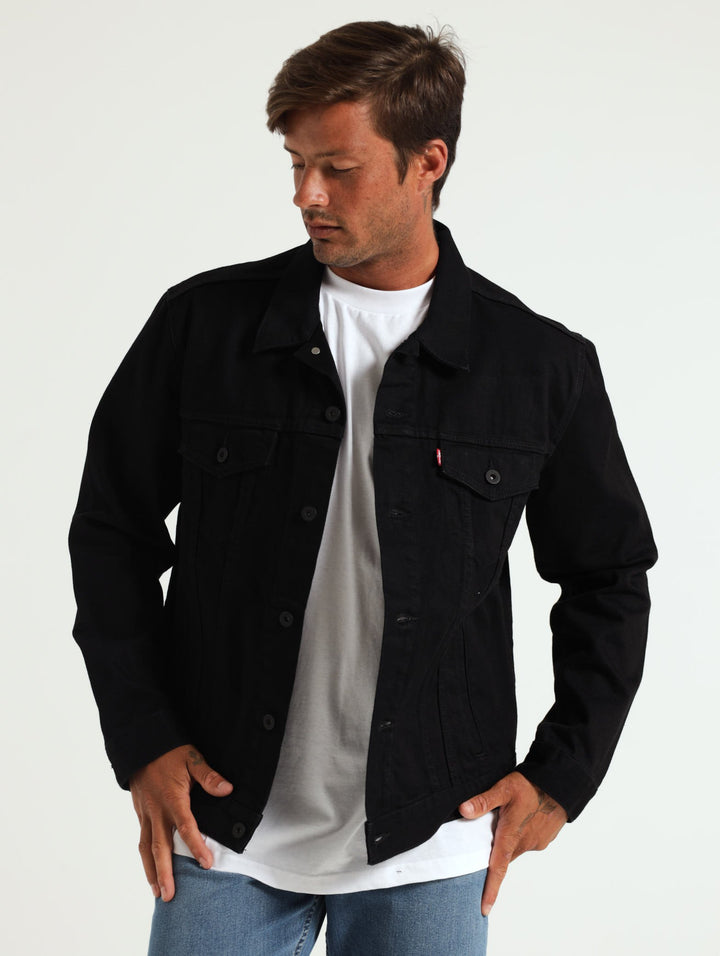 The Trucker Jacket - Black