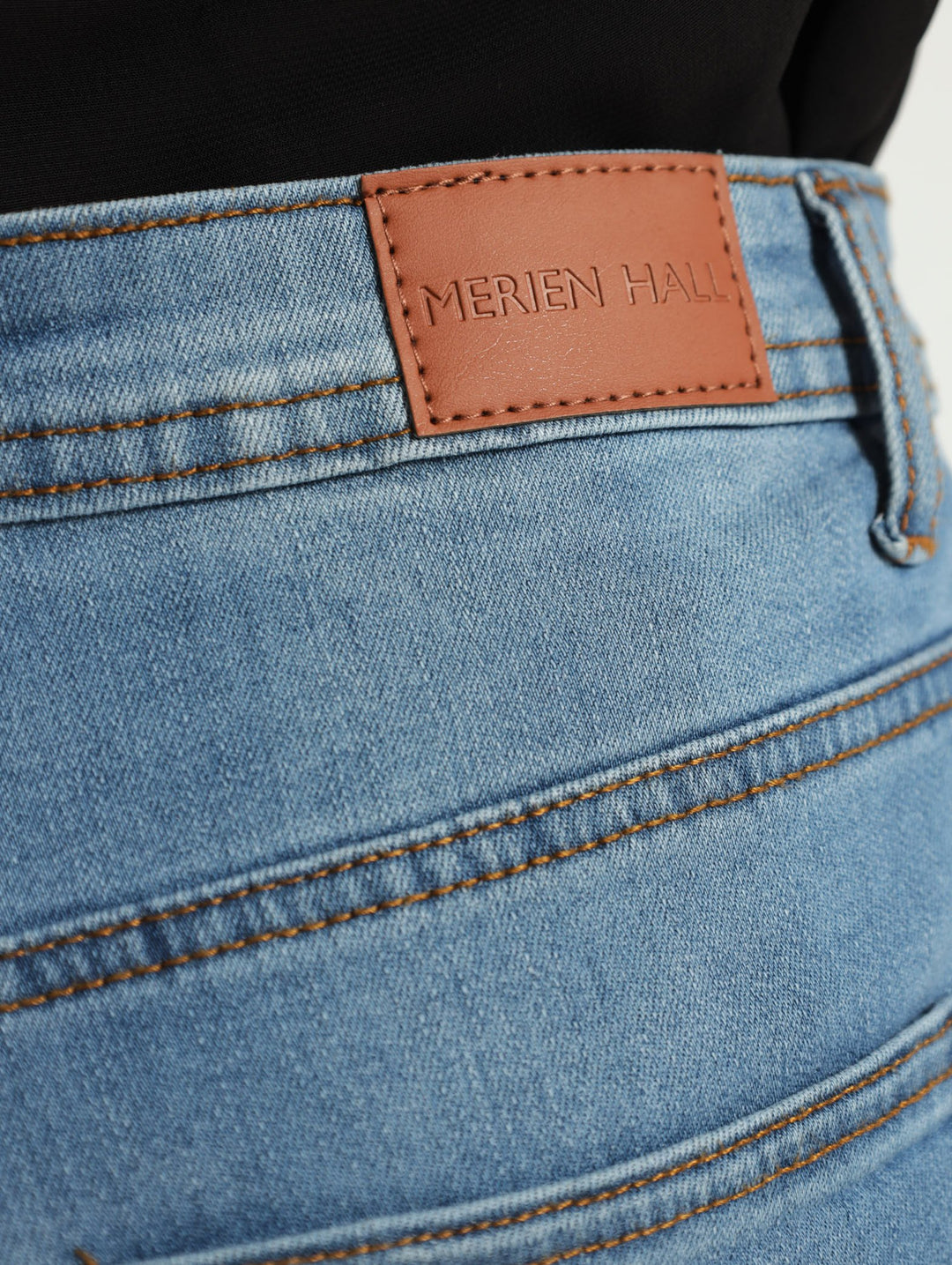 Turn Up Hem Bermuda Shorts - Light Wash