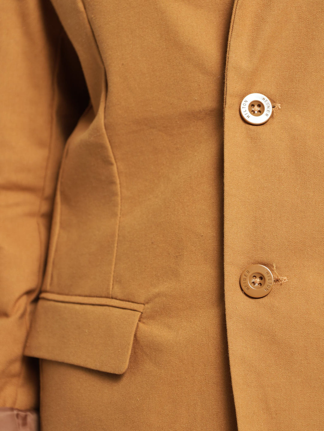 Linen Suit Jacket - Brown