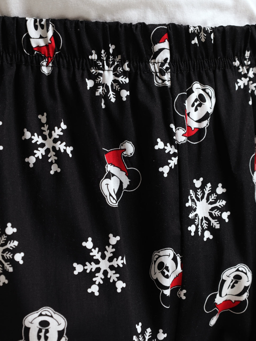 Mens Mickey Christmas Shorts - Black