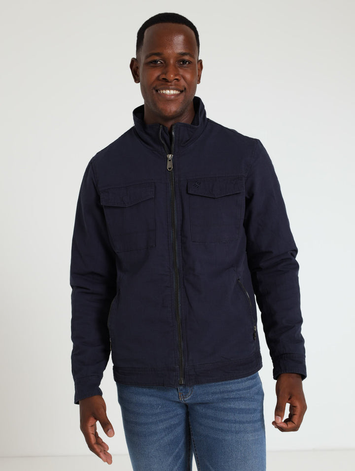 Utility Cargo Jacket - Navy