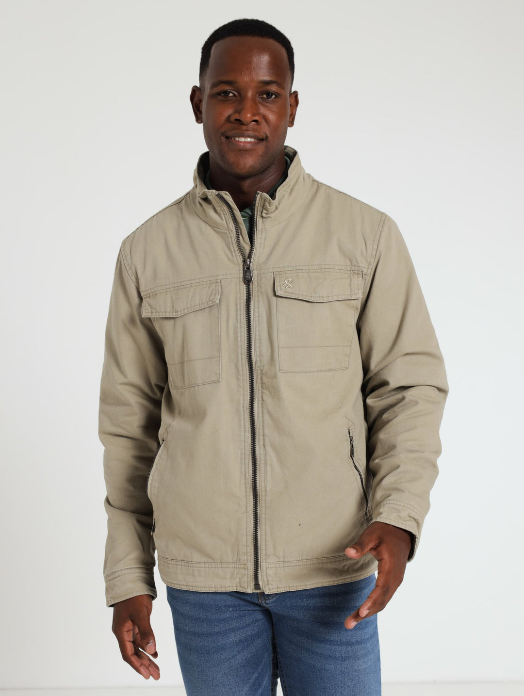 Utility Cargo Jacket - Stone