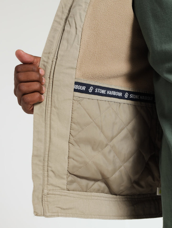 Utility Cargo Jacket - Stone