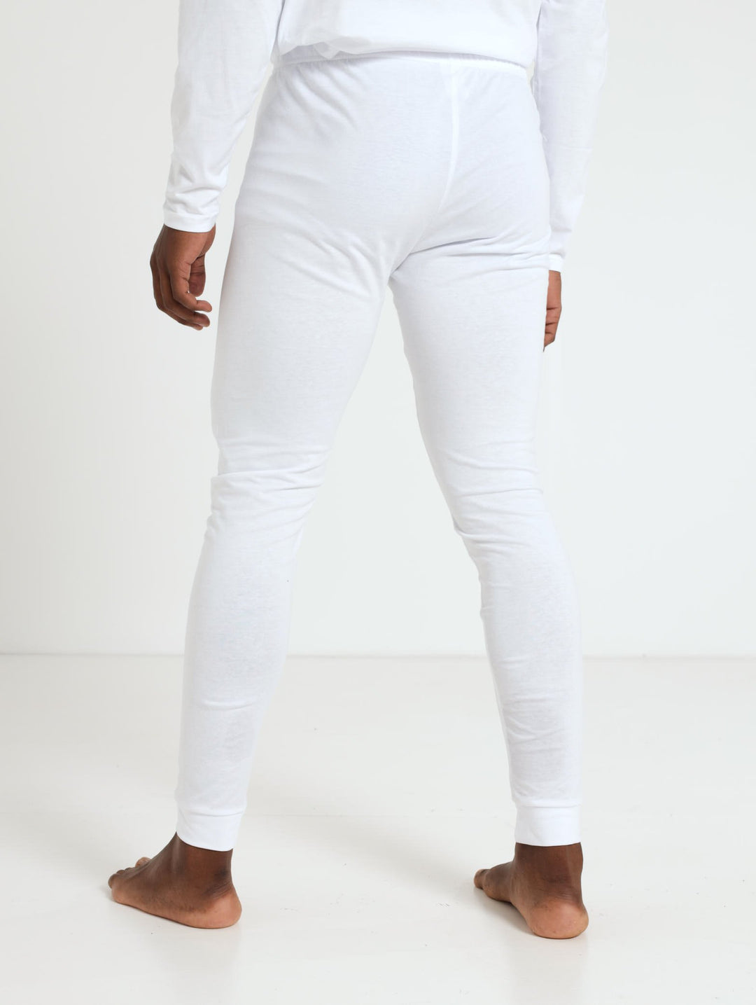 Men's Winter Long John Cotton Thermal - White