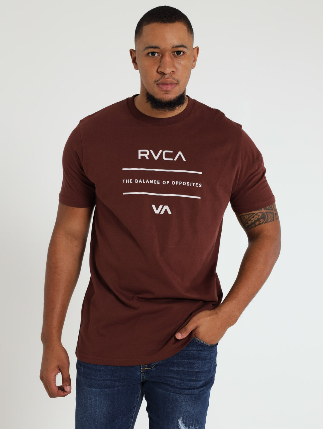 Brand Stacker Tee - Mahogany