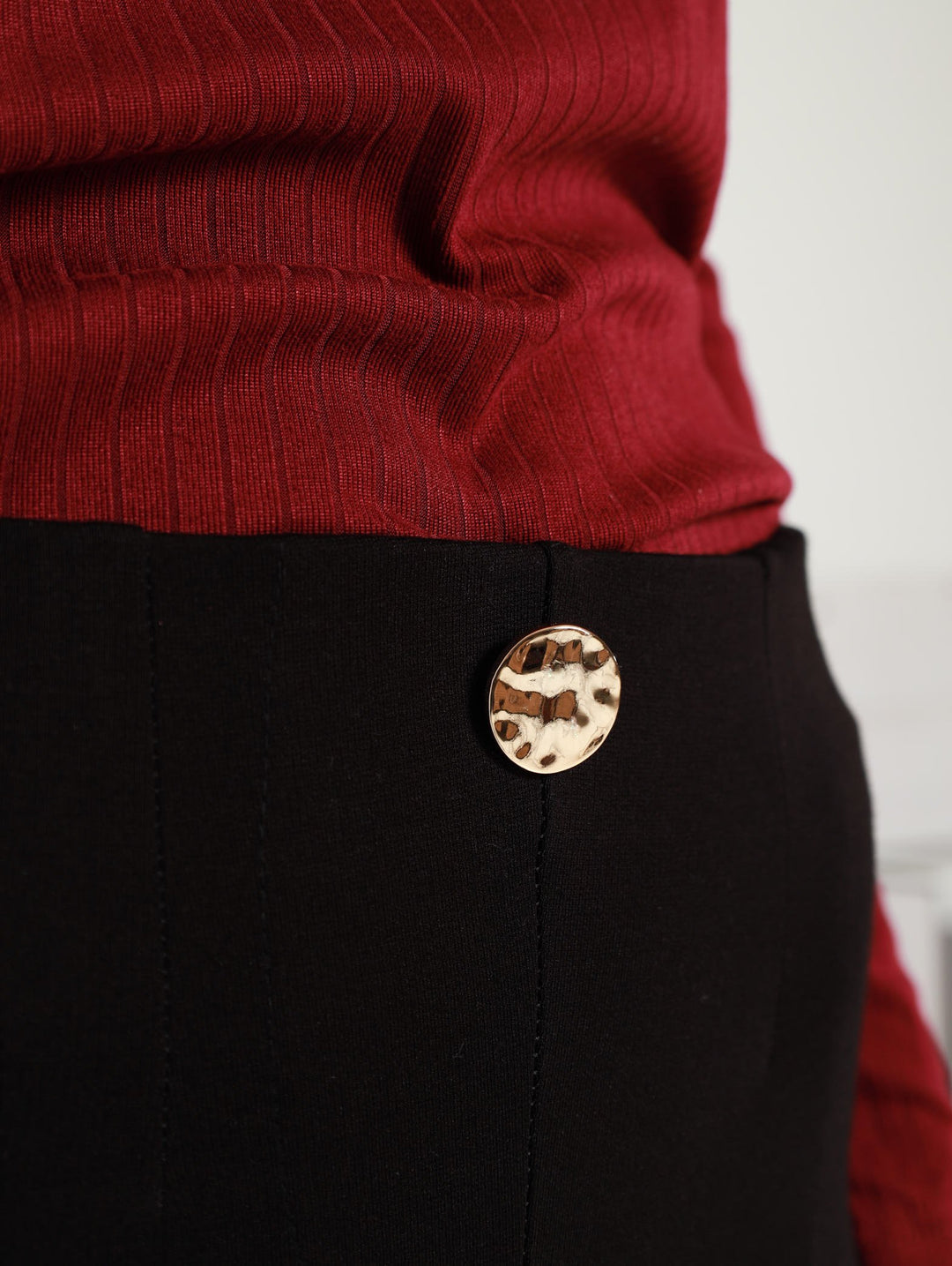 Ponti Flared Leg Pants - Black