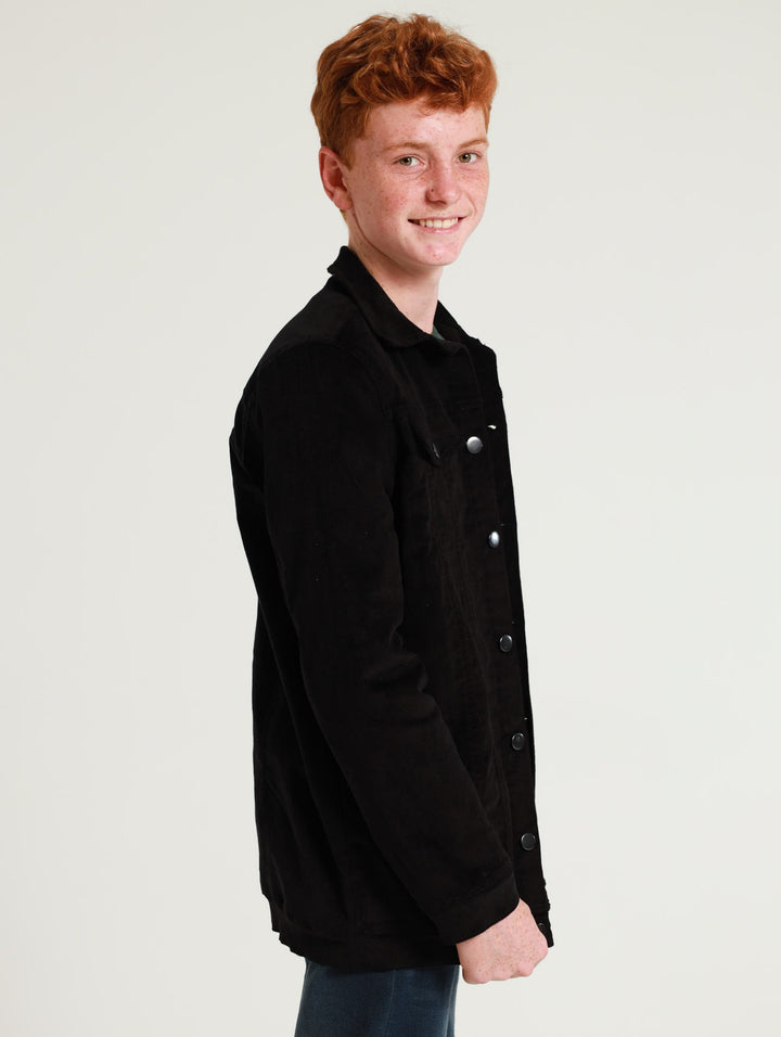 Boys Cord Jacket - Black