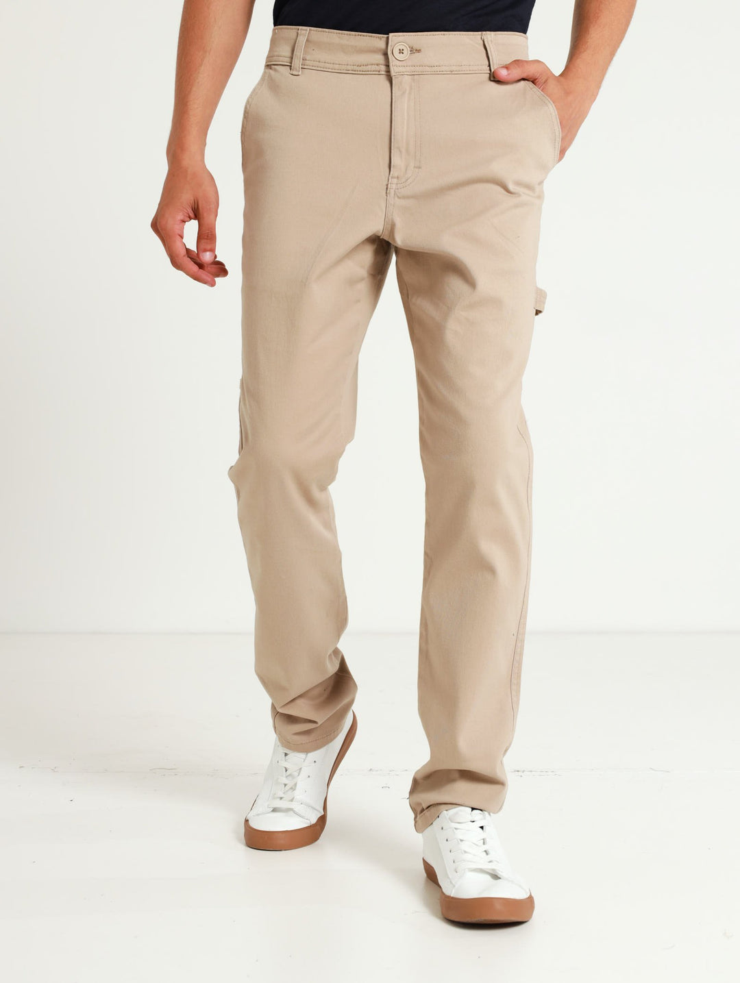 Slim Carpenter Chino Pants - Stone