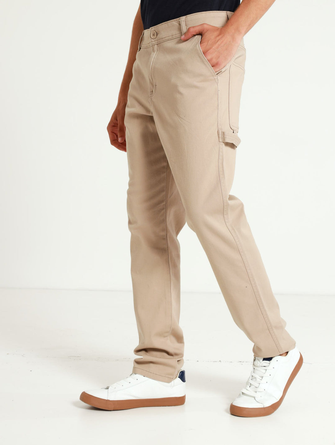 Slim Carpenter Chino Pants - Stone